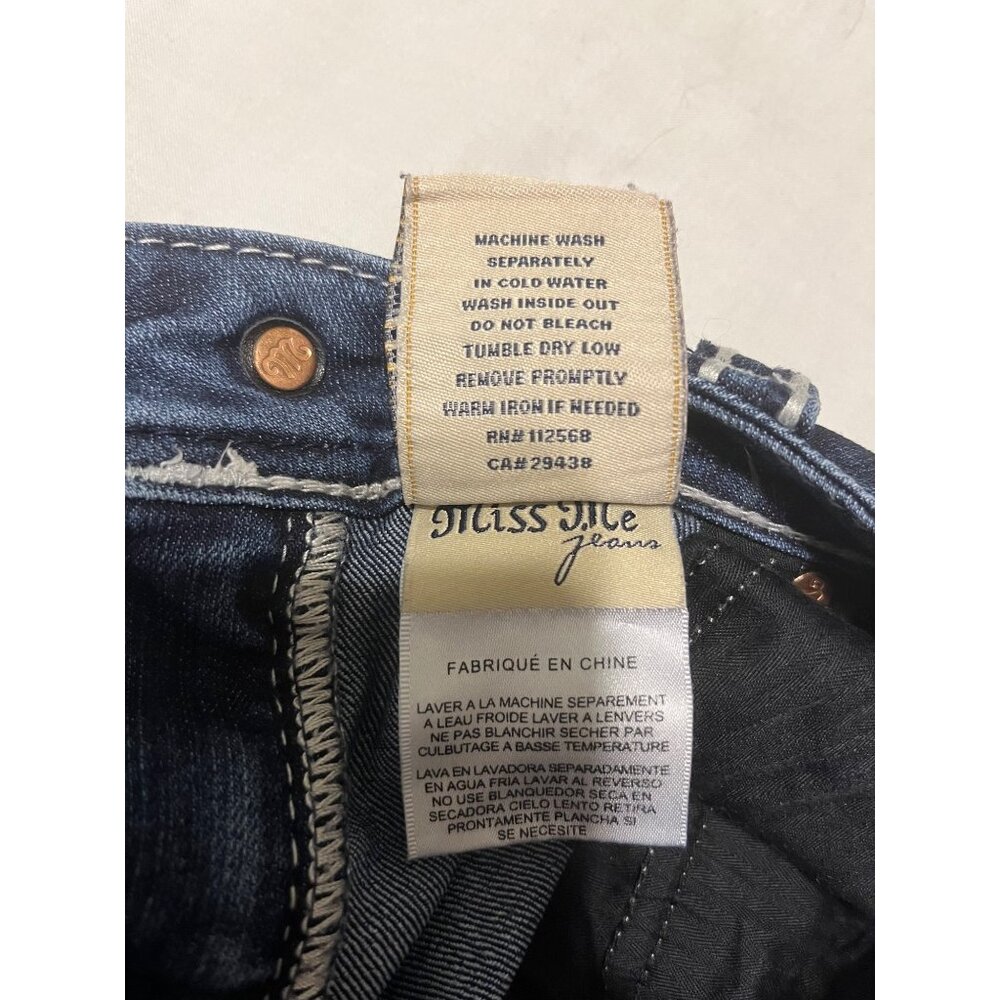 Miss Me Womens Signature Skinny Jeans Size 28 Inseam 31 Dark Wash Cotton Blend D - Picture 7 of 7